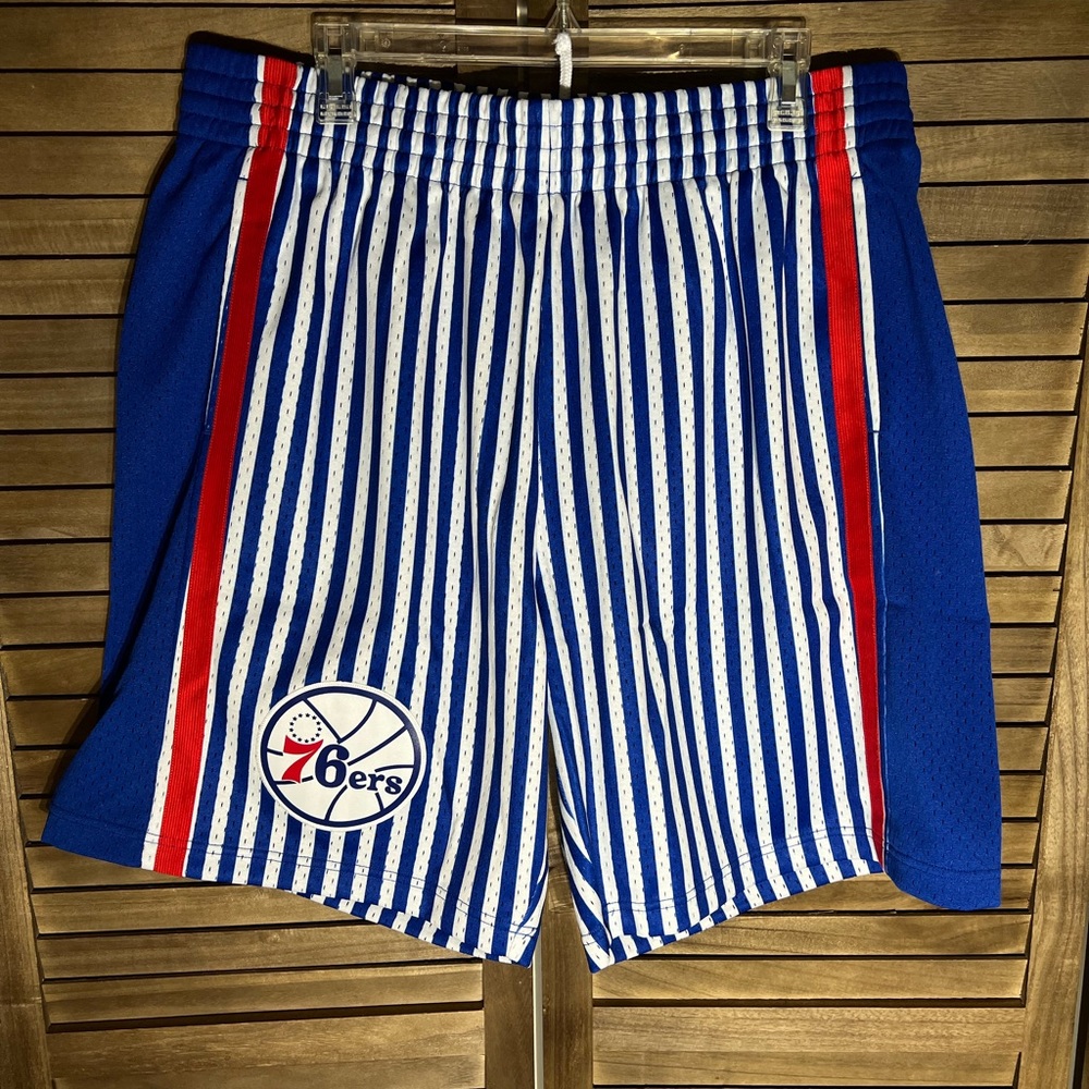NWT Men’s Philadelphia 76ers Swingman Shorts Mitchell & Ness Hardwood Classics